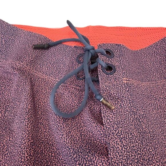 Lululemon Men's El Current Board Shorts Navy Coral Swimwear Summer Size 34 Waist - Picture 2 of 7